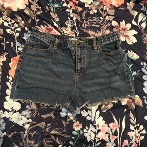 Denim cut off shorts